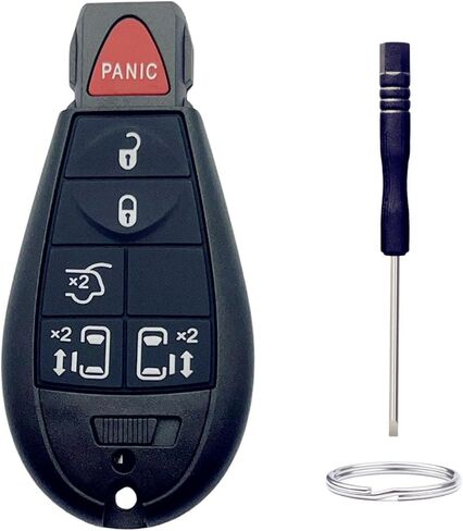 استبدال غطاء مفتاح فوب لسيارة جيب/كرايسلر/2008-2015 دودج رام 1500 2500 3500 شاحنة 4 أزرار دخول السيارة بدون مفتاح للتحكم عن بعد غطاء حافظة مفتاح فوب (4 أزرار-B) in Kuwait