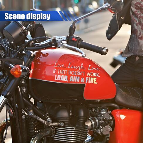 Live Laugh Love If That Doesn't Work Load Aim Fire Car Sticker Decal, Vinyl Funny Car Bumper Sticker, Car Exterior Decoration Accessories for Car, Truck, SUV, Walls, Windows, Laptop (White) in Saudi Arabia