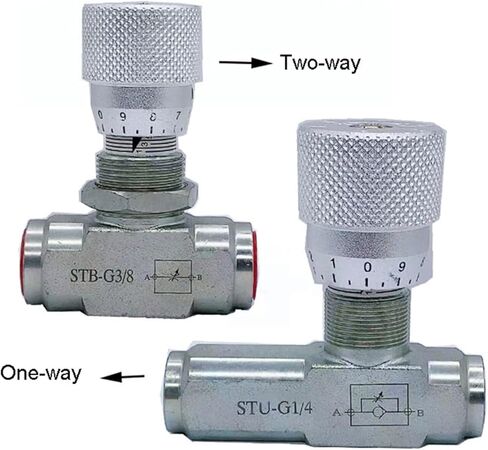 Hydraulic Two-Way Throttle Valve Throttle Valve G1/4 G3/8 Hydraulic Cylinder Bidirectional Speed Regulation Tube(G3-4) in Saudi Arabia