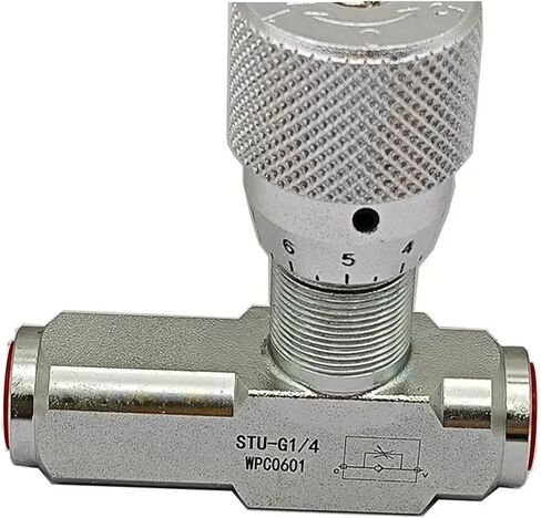 Hydraulic Two-Way Throttle Valve Throttle valve G1/4 G3/8 G1/2-L dual inlet and outlet cylinder speed regulation(G1) in Saudi Arabia