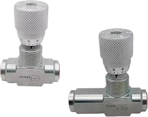 Hydraulic Two-Way Throttle Valve Throttle valve G1/4 G3/8 G1/2-L dual inlet and outlet cylinder speed regulation(G1) in Saudi Arabia