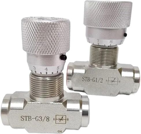 صمام خانق هيدروليكي ثنائي الاتجاه 1 قطعة STB G1/2 G1/4 G3/8 صمام هيدروليكي مقيد التدفق التحكم في الفولاذ الكربوني (G1-2) in Kuwait