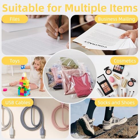 zzwjhpak Cellophane Bags, 120 Pcs Resealable Clear Poly Bags for Clothes, Party Favors, Artwork & Decorative Wrappers(9 * 12) in Saudi Arabia