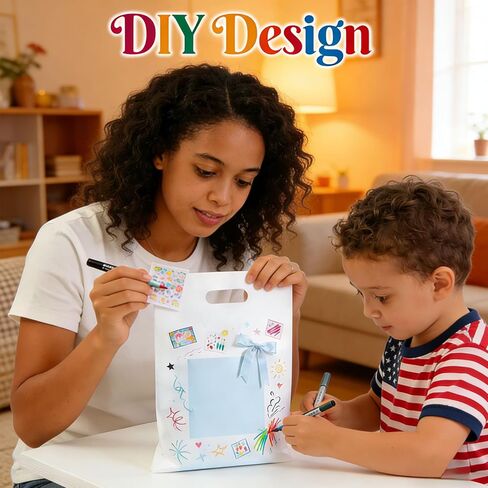 zzwjhpak 20 PCS Small White Gift Bags, 12"x15" Merchandise Bags for Small Businesses, Goodie Bags Party Favor Bags for Kids, Treat Bag Retail Bag with Handle for Kids Birthday, Christmas in Kuwait