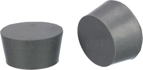 CleverDelights Rubber Stoppers — Size 6 — 5 Pack — 26mm x 32mm x 25mm Long — Gray Solid Plug #6 in Saudi Arabia
