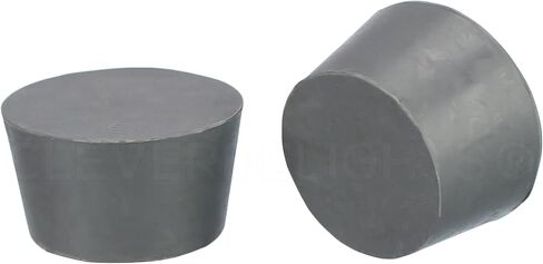 CleverDelights Rubber Stoppers — Size 6 — 5 Pack — 26mm x 32mm x 25mm Long — Gray Solid Plug #6 in Saudi Arabia