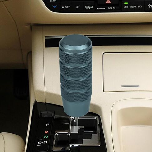 مقبض ناقل الحركة - تصميم من سبائك الألومنيوم بقياس 3.78 بوصة مع 4 محولات من السبائك، ومقابض ناقل الحركة مثالية للسيارات اليدوية والأوتوماتيكية ذات 4 و5 و6 سرعات، تناسب عالمي (رمادي) in Kuwait