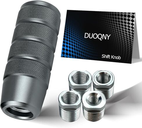 مقبض ناقل الحركة - تصميم من سبائك الألومنيوم بقياس 3.78 بوصة مع 4 محولات من السبائك، ومقابض ناقل الحركة مثالية للسيارات اليدوية والأوتوماتيكية ذات 4 و5 و6 سرعات، تناسب عالمي (رمادي) in Kuwait