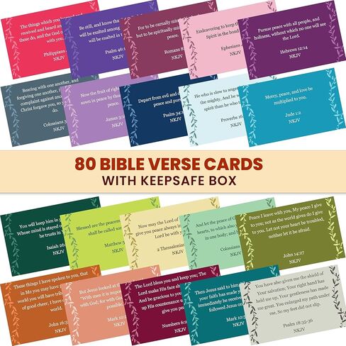 Scripture Prayer Cards for Women and Men – 80 Inspirational Bible Verse Cards for Daily Encouragement – Mini Scripture Memory Card Bulk, Religious Christian Gifts in Kuwait
