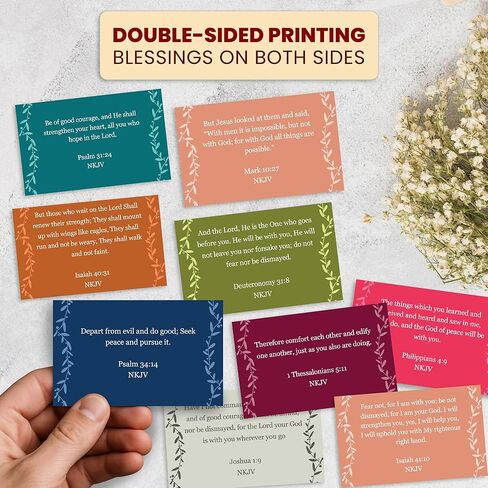 Scripture Prayer Cards for Women and Men – 80 Inspirational Bible Verse Cards for Daily Encouragement – Mini Scripture Memory Card Bulk, Religious Christian Gifts in Kuwait