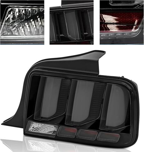 LED Sequential Tail Lights For 2005-2009 Ford Mustang, Smoked Black Tube Tail Lamp Red Brake Lights (Left + Right) in Saudi Arabia