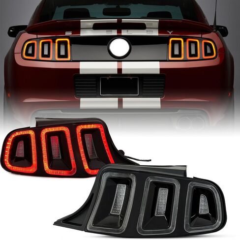 LED Sequential Tail Lights For 2005-2009 Ford Mustang, Smoked Black Tube Tail Lamp Red Brake Lights (Left + Right) in Saudi Arabia