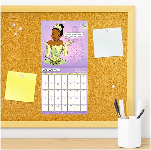 Disney Princess Calendar 2026 Mini Size - Deluxe 2026 Classic Princesses 7" x 7" Wall Calendar Bundle with Over 100 Reminder Stickers (Walt Disney Gifts, Office Supplies) in Saudi Arabia
