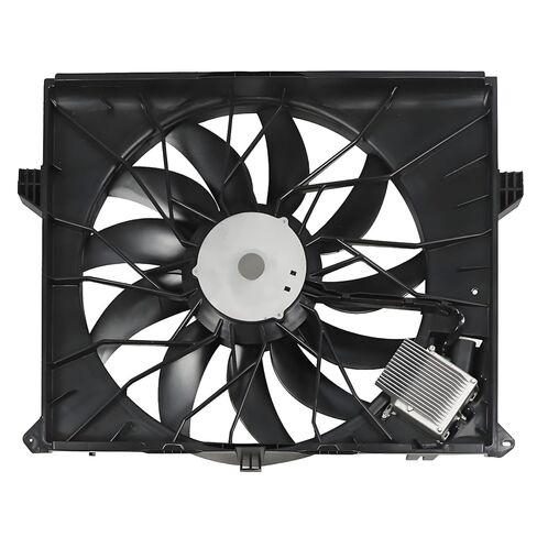 1645000093 Radiator Cooling Fan Assembly Compatible with GL320 GL350 GL500 GL550 ML320 ML350 ML550 2007-2012 3.0L 5.5L V6 V8 2125000493 674-50224 in Saudi Arabia