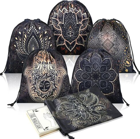 6 Pcs Velvet Storage Bag Dice Storage Bag Drawstring Tarot Card HolderJewelry Pouch,7.1 x 5.9 Inches 6 Styles(Stylish Style) in Saudi Arabia