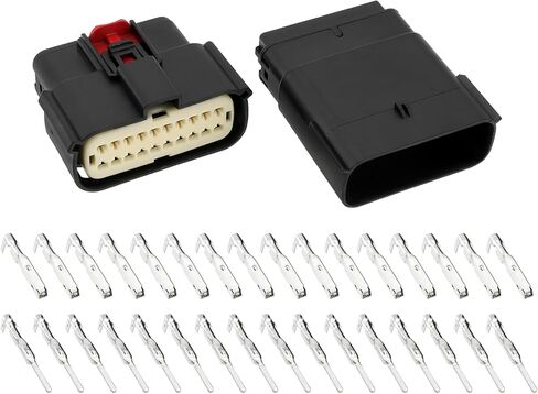 ECSiNG 1 Set 16 Pin Wire Connector Automotive Lamp Light Connector Model MX150 16pin Male Female Connector with Terminals Compatible with Molex in Saudi Arabia