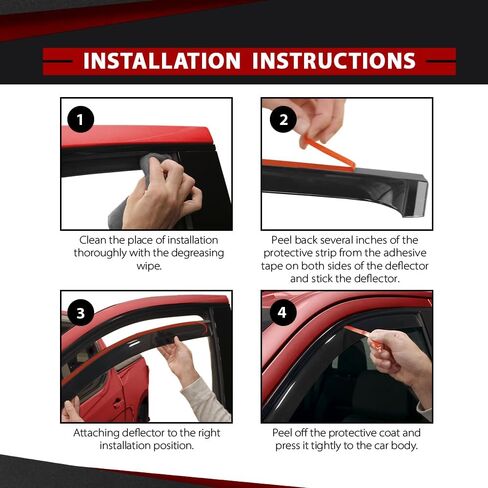 in-Channel Window Visors Rain Guards Side Wind Deflector Compatible with Chevy Silverado GMC Sierra 1500 Crew Cab Only 2007-2013, Avalanche 2007-2013, 2500 HD & 3500 HD/GMC Yukon XL 2007-2014 Smoke in Saudi Arabia