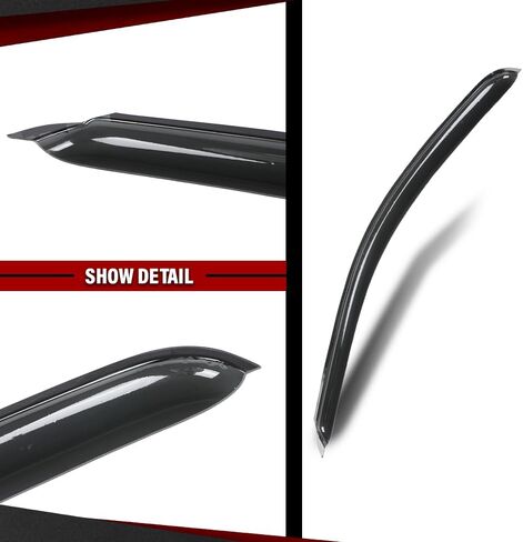 in-Channel Window Visors Rain Guards Side Wind Deflector Compatible with Chevy Silverado GMC Sierra 1500 Crew Cab Only 2007-2013, Avalanche 2007-2013, 2500 HD & 3500 HD/GMC Yukon XL 2007-2014 Smoke in Saudi Arabia
