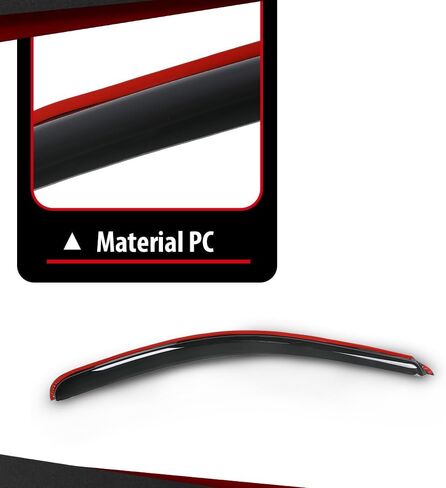 in-Channel Window Visors Rain Guards Side Wind Deflector Compatible with Chevy Silverado GMC Sierra 1500 Crew Cab Only 2007-2013, Avalanche 2007-2013, 2500 HD & 3500 HD/GMC Yukon XL 2007-2014 Smoke in Saudi Arabia