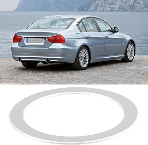 قطعتان من غطاء الكسوة الدائري لزر إيقاف تشغيل السيارة متوافق مع BMW الفئة الثالثة E90 E92 2005-2012، فضي in Kuwait