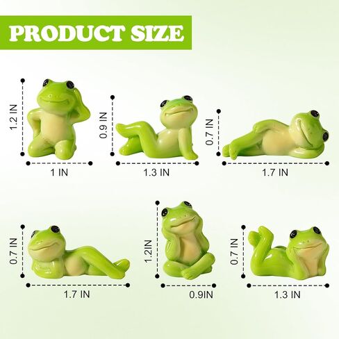 Luminous Frog Car Dashboard Decor, 6PCS Fun Frog Car Dash Decorations Car Rear View Mirror Ornament Interior Accessories for Home Office in Kuwait