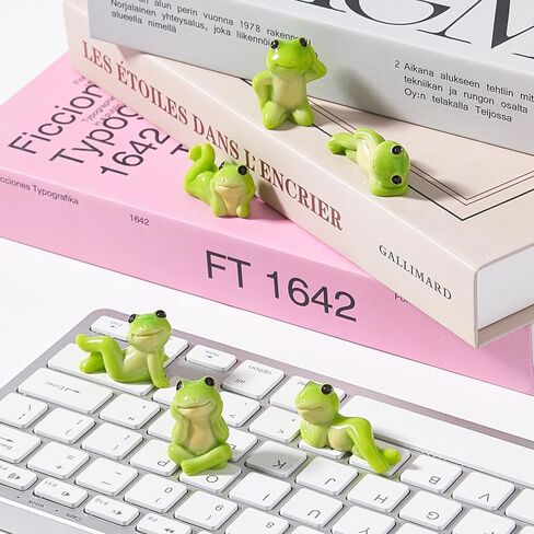 Luminous Frog Car Dashboard Decor, 6PCS Fun Frog Car Dash Decorations Car Rear View Mirror Ornament Interior Accessories for Home Office in Kuwait