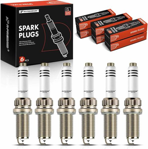 A-Premium Iridium Platinum Spark Plugs Compatible with Audi Q7, A6 allroad, A6 Quattro, A7 Sportback, Q8, A8 Quattro, RS5 Sportback, S4, S5 Sportback, S6 & Porsche Cayenne, Macan, 2.9L 3.0L, Pack of 6 in Saudi Arabia