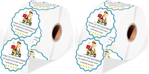 500 Pcs 2 Inch 5 Star Review Delivery Labels Thank You for Your Order Stickers - Food Delivery Tamper Evident Sealed for Freshness Labels Stickers for Food Package in Kuwait