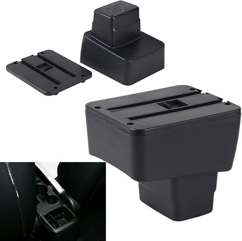 Compatible with Toyota Yaris Armrest Yaris IA Sedan, Adjustable Car Center Console Interior Accessories, Dual USB Chargers,Leather Car Seat Arm Support, Easy Installation (Yaris iA Sedan) in Saudi Arabia