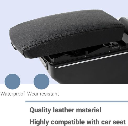Compatible with Toyota Yaris Armrest Yaris IA Sedan, Adjustable Car Center Console Interior Accessories, Dual USB Chargers,Leather Car Seat Arm Support, Easy Installation (Yaris iA Sedan) in Saudi Arabia