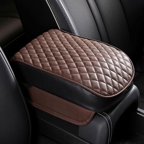 Car Armrest Covers for Ford Bronco Sport (CX430) 2021-2026,PU Leather Armrest Lids Armrest Box Protection Interior Fittings Chair Armrests Padding Center,Brown in Saudi Arabia