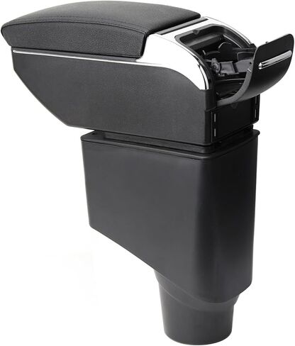 Compatible with Toyota Yaris Armrest Yaris IA Sedan, Adjustable Car Center Console Interior Accessories, Dual USB Chargers,Leather Car Seat Arm Support, Easy Installation (Yaris iA Sedan) in Saudi Arabia