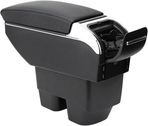 Compatible with Toyota Yaris Armrest Yaris IA Sedan, Adjustable Car Center Console Interior Accessories, Dual USB Chargers,Leather Car Seat Arm Support, Easy Installation (Yaris iA Sedan) in Saudi Arabia