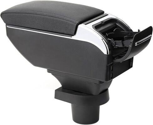 Compatible with Toyota Yaris Armrest Yaris IA Sedan, Adjustable Car Center Console Interior Accessories, Dual USB Chargers,Leather Car Seat Arm Support, Easy Installation (Yaris iA Sedan) in Saudi Arabia