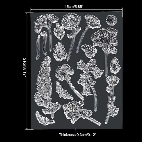 PATIKIL Transparent Silicone Stamps, 1 Pcs T1805 Dandelion Clear Stamps for Card Making Decoration DIY Scrapbooking Embossing Album Decor Craft, Clear in Saudi Arabia