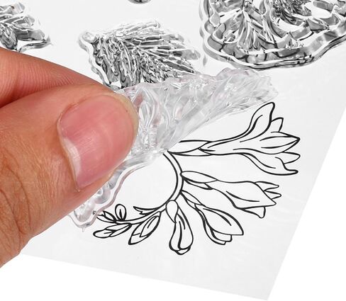 PATIKIL Transparent Silicone Stamps, 1 Pcs T1805 Dandelion Clear Stamps for Card Making Decoration DIY Scrapbooking Embossing Album Decor Craft, Clear in Saudi Arabia