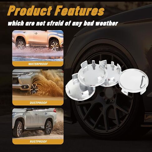 4Pcs 3.31in / 84mm Car Wheel Center Caps for 6030K85 CLG325 Chrome Outer 3.31 in, Inner 3.13 in Snap-On Hub Caps in Saudi Arabia