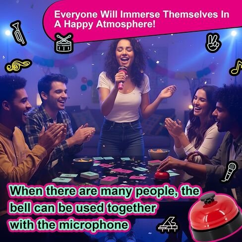 Party Game-Ultimate Music Trivia Challenge for 2-10 Players,New Music Version of Family Card Game,125 Lyric Cards, Microphone & Games Board,Perfect for Adults & Music Lovers Games Night in Saudi Arabia