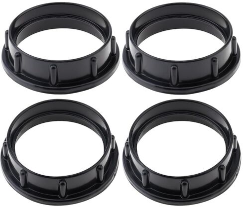 4 Pack Light Socket Rings, White Aluminum Threaded Lamp Shade Ring for Medium Base E26 Sockets with Diameter of 1-1/2 Inches, Retainer Rings for Light Fixture in Kuwait