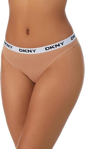 ثونغ للسيدات من DKNY مصنوع من الألياف الدقيقة وشعار متباين in Kuwait