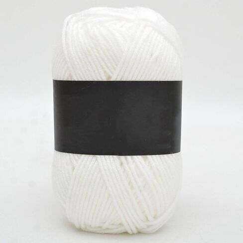 Jumbo White Yarn - 1 Pack of 396g/14oz - Acrylic - 4 Medium (Worsted) - 744 Yards - Knitting/Crochet in Saudi Arabia