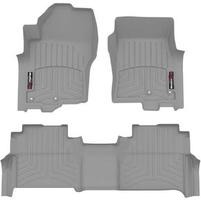 بطانات أرضية مخصصة من Weathertech لسيارة Nissan Frontier، Frontier، Frontier - الصف الأول والثاني (441705-1-3)، أسود in Kuwait