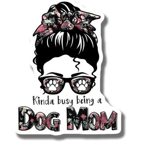 Kinda Busy Being A Dog Mom Magnet - Funny Dog Lover Gift - Dog Mom Gift - Pet Lover Home Decor - Cute Fridge Magnet - Dog Mom Accessories - 5" Vinyl Sticker - Car Magnet - Made in USA - AAMT1925 in Kuwait