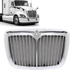 شبكة متوافقة مع 2008-2018 International Harvester ProStar مع شاشة الحشرات، المصد العلوي الأمامي، الكروم الفضي + الرحلان الكهربائي in Kuwait