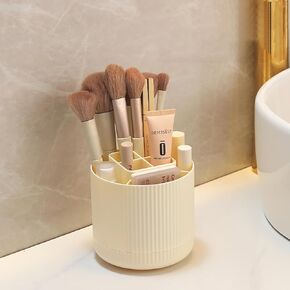5-Slot 360°Rotating Pencil Pen Holder Desk Organizer Efficient & Cute Office Stationery Holder for Office, School, Home, Beige BLC109-01 in Kuwait
