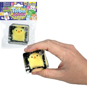 ORB Tabalicious TABA Squishy Glow in the Dark Yellow Chick Stress Cube Toy - Soft, Sticky, Glowing TABA Squishy Animal Stress Cubes - Fun Stress Ball Squishies - Kawaii Fidget Toys for Kids and Adults in Kuwait