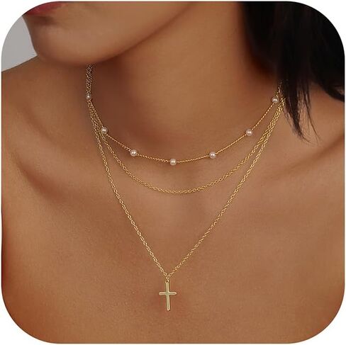 Evabelle Pearl Necklace Enamel Vintage Butterfly Necklace Dragonfly Leaf Flower Gold Necklace for Women 14K Gold Plated Cubic Zirconia Choker Necklace Pendant Halloween Christmas Earrings Jewelry Gifts Birthday Anniversary in Kuwait