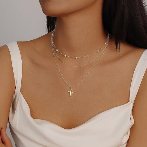 Evabelle Pearl Necklace Enamel Vintage Butterfly Necklace Dragonfly Leaf Flower Gold Necklace for Women 14K Gold Plated Cubic Zirconia Choker Necklace Pendant Halloween Christmas Earrings Jewelry Gifts Birthday Anniversary in Kuwait