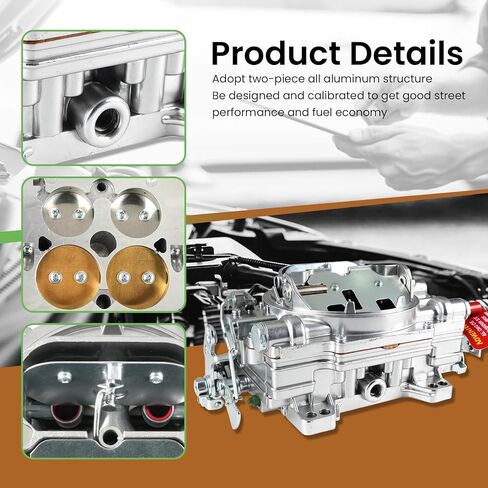 1905 Carburetor Replacement for AVS2 Series 650 CFM Square Bore 4 Barrel Manual Choke in Saudi Arabia