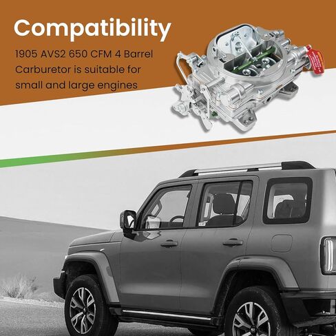 1905 Carburetor Replacement for AVS2 Series 650 CFM Square Bore 4 Barrel Manual Choke in Saudi Arabia